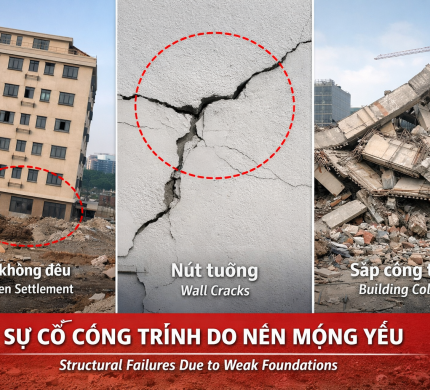 Phân tích các sự cố công trình do nền móng yếu ? 
