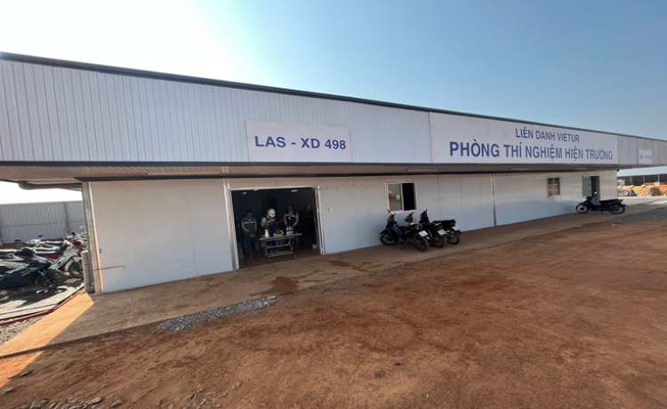Phòng thí nghiệm hiện trường Las – XD 498 đặt tại công trường Cảng hàng không quốc tế Long Thành