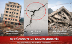 Phân tích các sự cố công trình do nền móng yếu ? 